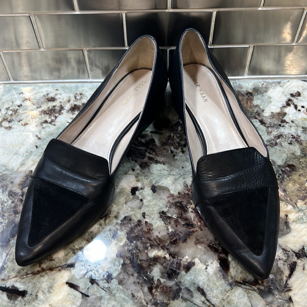 Cole Haan Like New Black Loafer SZ 7.5 Leather Professional Office Slip On